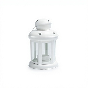 Stainless Steel Decorative Candle Lanterns With Tempered Vintage Elegance for Indoor Outdoor Events Parties and Weddings - Product Image 1