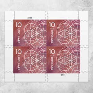 2022 $5 Autocollants de timbres-poste Us Forever à motif géométrique floral, 5 feuilles, en vrac pour la décoration de fêtes - Product Image 4