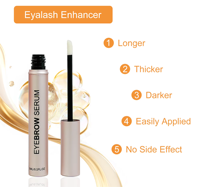 Sérum nourrissant pour les cils et les sourcils biologique Échantillon gratuit Kératine naturelle Peptide Marque privée Vente en gros Sérum rehausseur de sourcils