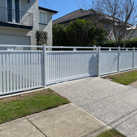 Nouvelle clôture de sécurité extérieure avec panneaux tubulaires en fer et aluminium pour maison et jardin, portails d'allée en acier à cadre plastique