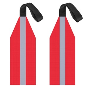 Hawaii Summer Red Reflective Water Safety Flag 14.6 In With <b>Webbing</b> <b>Strap</b> For Kayak Canoe Boat Use - Product Image 3