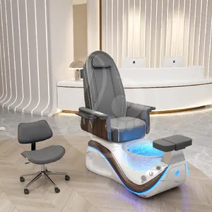Luxury Modern Nail Salon Furniture High Back Electric Foot Spa Manicure Massage Whirlpool Pedicure Chair