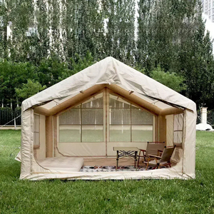 7.5m2 Inflatable Camping <b>Tent</b>, <b>Large</b> 3-4 Person Luxury Glamping <b>Tent</b>, Automatic Air Beam Oxford Cloth Outdoor Shelter - Product Image 2