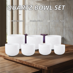 432hz/440hz סט קוורץ קערת קול צ 'אקרה קערת ריפוי קול צ' אקרה לשימוש טיפולי - Product Image 2