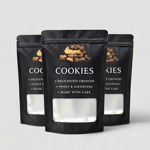 Sacs d'emballage alimentaire personnalisés imprimés avec fermeture éclair, pour bonbons, snacks, biscuits, gâteaux, sachets refermables avec fenêtre, pochettes alimentaires verticales - Product Image 5