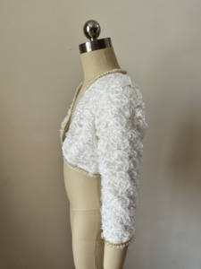 Vêtements pour filles, veste boléro à manches longues, haut court, cardigan, tenue assortie pour fête, robe pour <span class=keywords><strong>fille</strong></span>, manteaux, printemps ou été personnalisés - Product Image 3