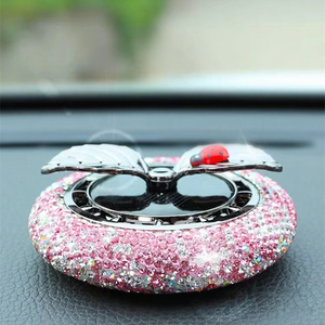 Diffuseur d'arômes de voiture rotatif solaire à évaporation naturelle, élégant, pour console centrale, parfum citron, type siège - Product Image 1