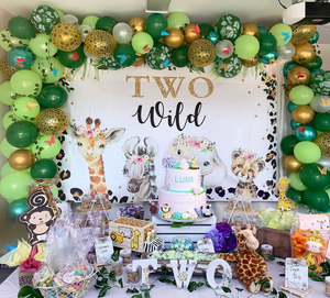 Fondo de Pantalla con Diseño de Animales de la Selva para Niñas, Decoración Floral con <span class=keywords><strong>Leopardo</strong></span>, Papel Tapiz para Cumpleaños, Mural de Pared - Product Image 2