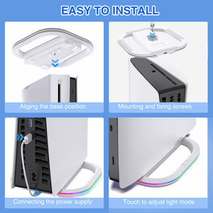 Honcam PS5โปรขาตั้งคอนโซลแนวตั้งไฟ RGB สำหรับ PlayStation 5 PTO PS5บาง - Product Image 5