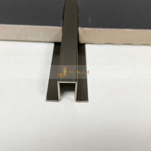 Profilé de finition de carrelage en acier inoxydable couleur or EX206 pour bande de transition de sol - Product Image 2