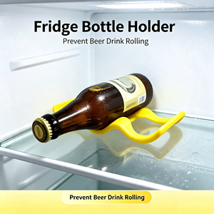 Support de bouteilles imprimé en 3D pour réfrigérateur, organisateur flexible anti-roulement pour canettes de bière et boissons, support stable pour boissons pour réfrigérateur - Product Image 4
