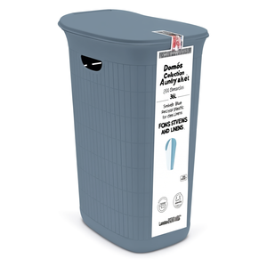 Porta biancheria <b>plastica</b> riciclata (36Lt) DOMUS HOME COLLECTION Smoky blue 90903 - Product Image 2