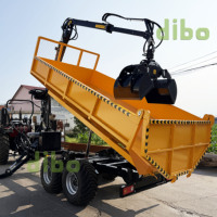 Grue à bois hydraulique DIBO certifiée CE TL6000 6,0 m 380 °   Treuil rotatif télécommandé TT6000 6 tonnes pour remorque forestière 4x4 avec capacité de levage PTO