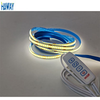 Bande lumineuse LED COB flexible USB DC5V 1M 5M avec contrôle de gradation pour rétroéclairage TV, salle de jeu, éclairage d'armoire