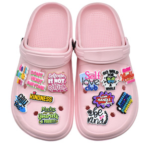 Abalorios personalizados para zapatos con <span class=keywords><strong>citas</strong></span> inspiradoras, pines estéticos para el cuidado personal, accesorios de insignia motivacionales al por mayor - Product Image 2