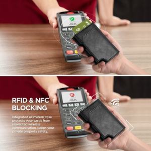 TILONSTAR TVC505 logotipo personalizado inteligente de alta calidad Pop Up Bank ID Case RIFD bloqueo tarjeteros para hombres de negocios - Product Image 6