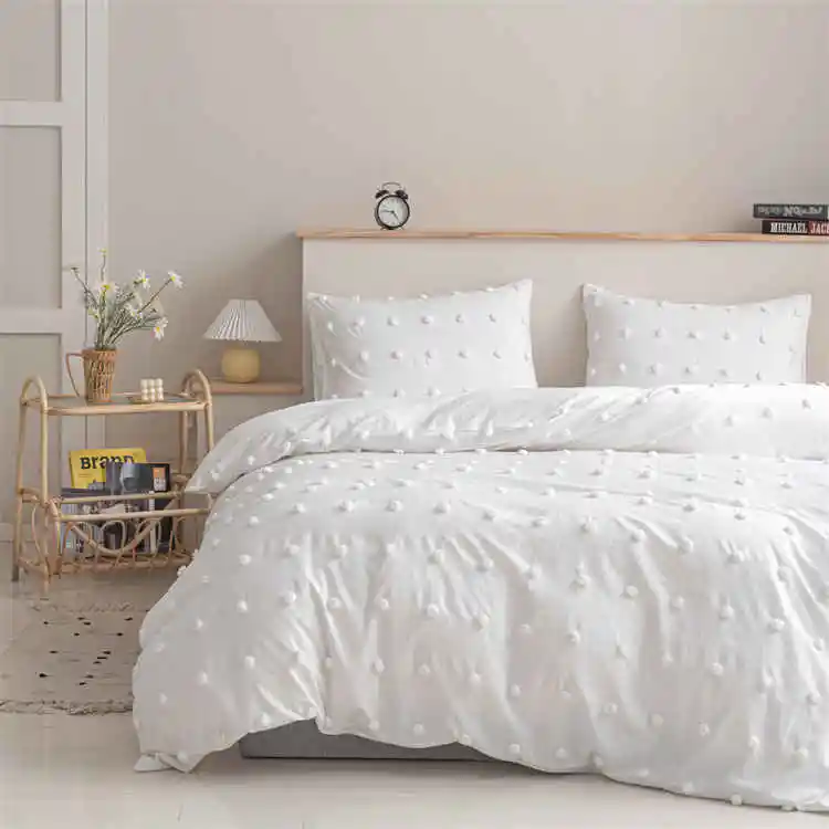 Solid color customized bedding set comforter cover hotel bedding set cotton with pillowcases