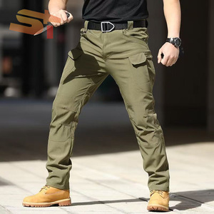 Sike <span class=keywords><strong>กางเกง</strong></span>ยุทธวิธีผู้ชายไซส์พิเศษ, <span class=keywords><strong>กางเกง</strong></span>ผ้าใบแคนวาสสำหรับการเดินทางกลางแจ้งที่มีรูปแบบกลางเอวตรง - Product Image 1