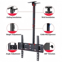 Braket TV Plafon Putar 360 Derajat Langsung dari Pabrik, VESA 400*400mm untuk TV 26-60 Inci