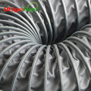 <span class=keywords><strong>Tubo</strong></span> <span class=keywords><strong>flessibile</strong></span> ad alta temperatura del condotto di ventilazione dell'aria del tessuto della fibra di vetro bloccato - Product Image 6
