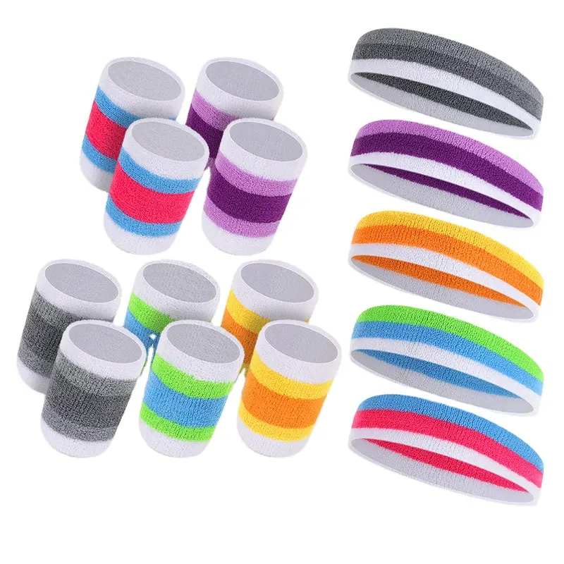 Cổ tay sweatbands Tennis thấm mồ hôi hấp thụ ban nhạc cổ tay Brace khăn bóng rổ bóng đá phòng tập thể dục hỗ trợ cổ tay bóng chày viêm khớp Workout