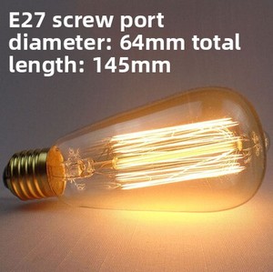 Bóng đèn sợi đốt Tungsten St64 40W E27 kiểu cổ điển, phong cách công nghiệp, thân thủy tinh trang trí, loại cầu, điện áp 220V AC, bóng đèn thông minh nhà máy sản xuất. - Product Image 6