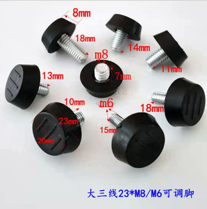 Almohadilla De Pie ajustable para gabinetes, tubo cuadrado con almohadillas de goma PE PVC para muebles que pueden ajustar la placa base del pie - Product Image 2