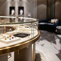 Schmuck-Präsentationsregal für Schmuckgeschäfte, Ausstellungsräume, Boutiquen und Kioske mit LED-Beleuchtung, Umweltfreundliches Design, Anpassbar