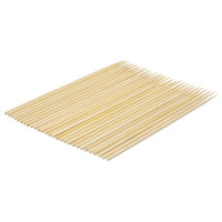 Brochettes rondes en bambou naturel écologiques pour barbecue, 4,0 mm x 18 cm
