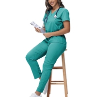 Ensemble de tenues d'infirmière tissées personnalisées unisexe avec poches, style jogger élégant pour le personnel de santé, détection d'aiguilles, en stock