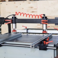 Machine de perçage et d'alésage verticale CNC pour le travail du bois, à moteur articulé, pour trous de poche, avec étagères réglables