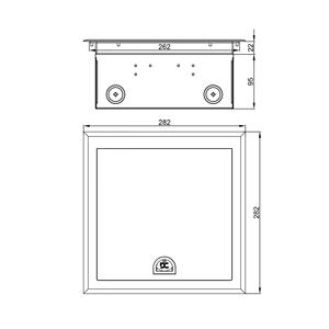 Caja de Conexión a Piso Minimalista de Acero Inoxidable IP66 Impermeable para Interiores Modernos de Oficinas y Residenciales - Product Image 5