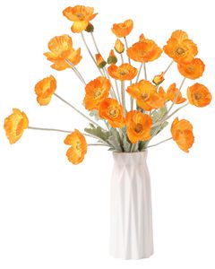 Fleur de pavot artificielle à toucher réel, vente en gros d'usine, pour la décoration de la maison, les mariages, les fêtes et les arrangements floraux - Product Image 6