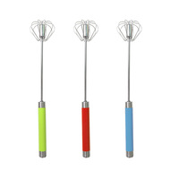 Ensemble d'ustensiles batteurs à œufs semi-automatiques pour la pâtisserie, conception rotative, 10, 12 et 14 pouces