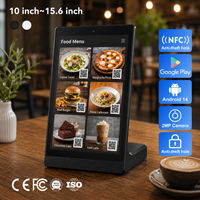 Kiosque de commande automatique pour restaurant, tablette Android 10 pouces en forme de L, vertical, pour menu numérique et commande par code QR