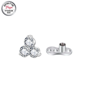 M1.2 ASTM F136 Titane Micro Filetage Interne Fin Croix Cœur Ancrage Dermal Bijoux de Piercing pour le Corps et le Visage Prix de Gros - Product Image 3
