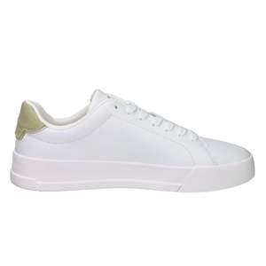 รองเท้าผ้าใบผู้ชาย Tommy รุ่น Court สีขาวเขียว ส้นสูง 3.5 ซม. แบบผูกเชือก เพิ่มความสูง ทันสมัย - Product Image 4
