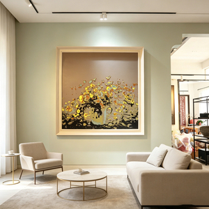 Silk Screen Hand Painted Oil Painting for Living Room Bedroom Neutral Fine Wall Art Artwork House Hotel Decoration Interior - Product Image 1