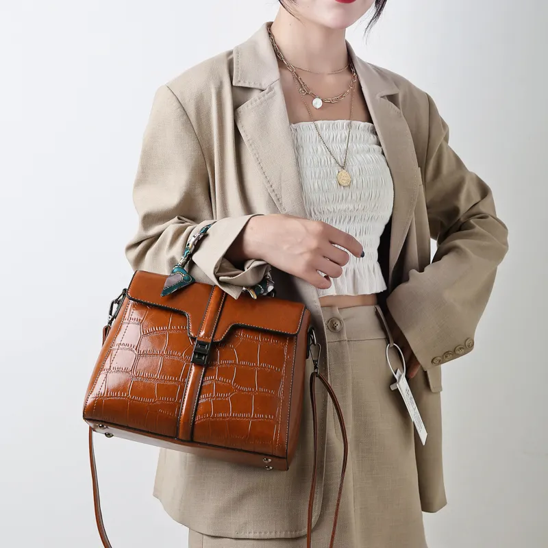 Conjunto de bolsas femininas 3 em 1, conjunto de bolsas femininas de couro, modelo carteiro e de mão