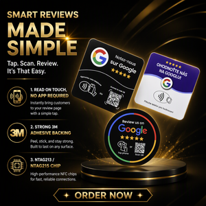 Etiqueta NFC de PVC para Mesa |   Etiquetas NFC Inteligentes para Menús de Mesa, Chip 213, Tarjeta de Pago con Reseñas de <span class=keywords><strong>Google</strong></span> para Restaurantes - Product Image 6