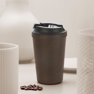 Eco-friendly BPA Free Coffee <strong>Mug</strong> Made of Coffee Grounds Reusable Leakproof Suction Cup Double Wall <strong>Plastic</strong> Drinkware - Product Image 2