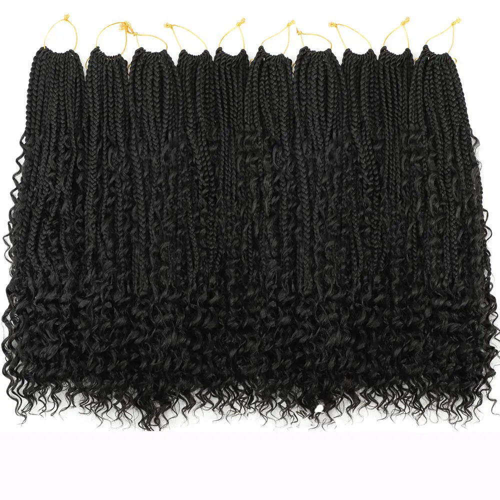X-TRESS-trenzas de cabello sintético para mujer, extensiones de cabello trenzado con rizos, color rubio, bohemio