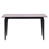 Chaise moderne en métal sculptée avec dessus en marbre, blanc, peu encombrant, ensemble table à manger de luxe pour la vente à domicile