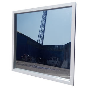 Specchio con cornice profonda specchio da appendere a <span class=keywords><strong>parete</strong></span> in legno di vetro bianco dipinto 60x60 cm - Product Image 1