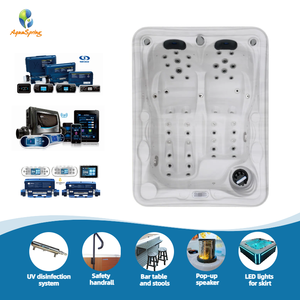 Vasca Idromassaggio Personalizzabile per Esterni, Spa per <span class=keywords><strong>2</strong></span> Persone con 18 Luci LED - Product Image 2