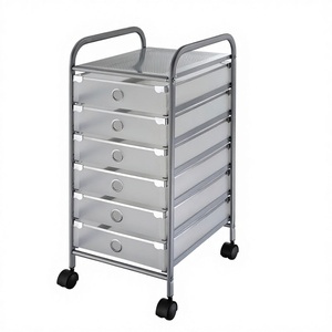 ความงามชั้นวางขนาดเล็ก 5 พลาสติก KD รถเข็นเก็บลิ้นชักพร้อมแฮนด์ร้านเสริมสวยรถเข็น - Product Image 1