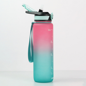 Borraccia Motivazionale in Plastica all'Ingrosso, Borracce Nere Rotonde Simili con Manico da 32oz, Produttore di Borracce in Tritan - Product Image 3
