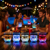 Gobelet transparent de 7 oz à motif ananas activé par liquide pour les fêtes de remise des diplômes, le Ramadan, les événements scolaires, Noël, les bars, les DJ, les mariages, les raves et les cadeaux de fête