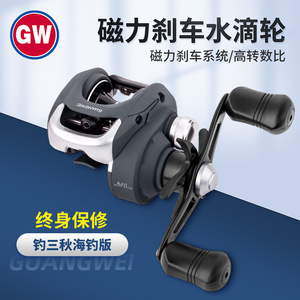 Carrete de Pesca Guangwei de Aleación de Aluminio con Relación de Engranajes 6.1:1 para Pesca con Señuelos Negros - Product Image 5