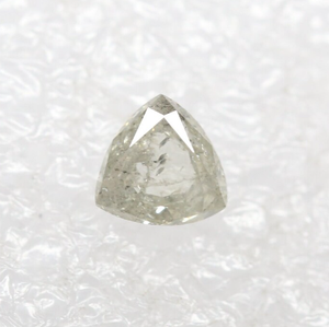 Bague de fiançailles en diamant taillé en trillion naturel 0.87 CT avec une très bonne couleur laiteuse blanche de coupe rustique polonaise 5.85x5.87x3.06mm - Product Image 3